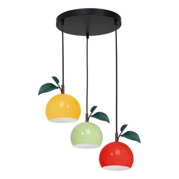 Luster APPLE na sajli 3xE27/15W/230V, višebojan