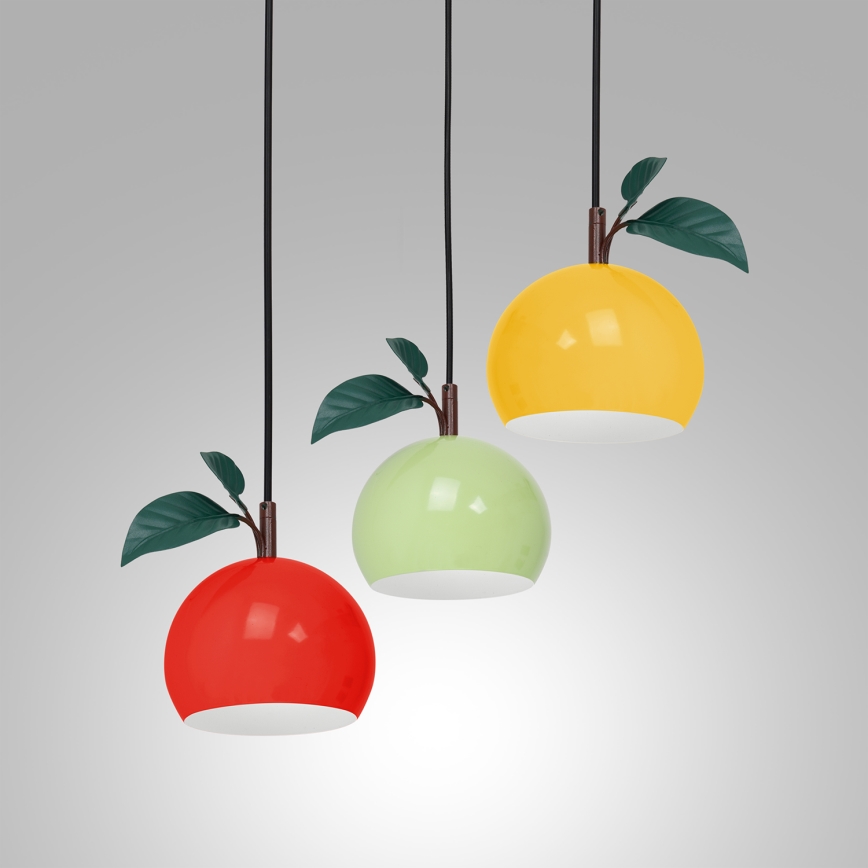Luster APPLE na sajli 3xE27/15W/230V, višebojan