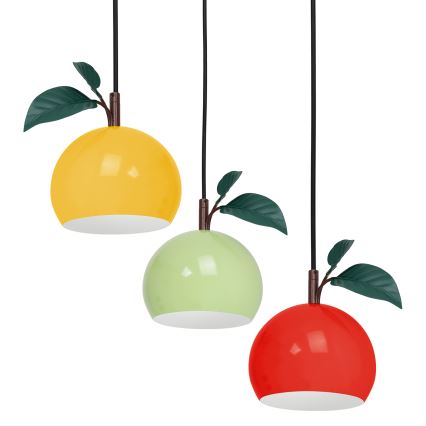Luster APPLE na sajli 3xE27/15W/230V, višebojan