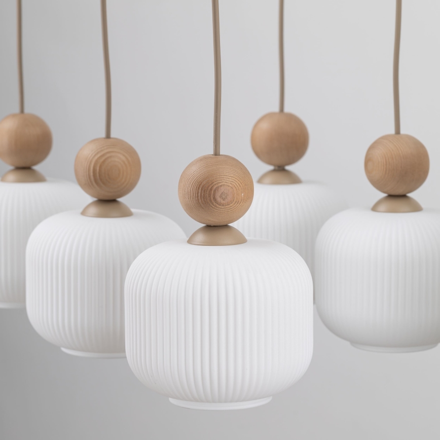 Luster BALLO na sajli, 6xE14/10W/230V, bež