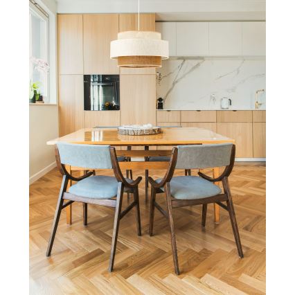 Luster BOHO na kanapu 1xE27/60W/230V, prečnik 40 cm, bela/juta