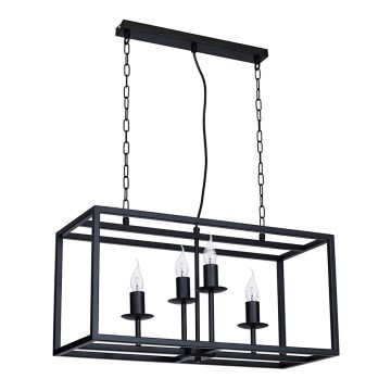 Luster CARDIFF 4xE14/60W/230V crni
