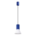 Luster ESTRIA na sajli, 1xE14/10W/230V, prečnik 14 cm, plave boje