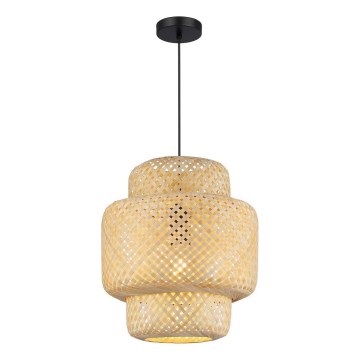 Luster HESTIA na sajli, 1xE27/60W/230V, prečnik 30 cm, bambus