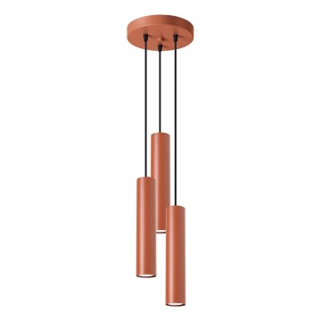 Luster LAGOS na sajli 3xGU10/10W/230V crvena