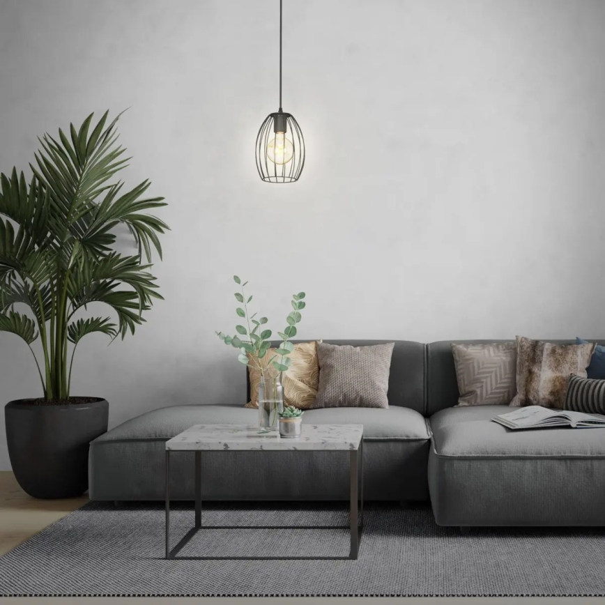 Luster na kablu 1xE27/60W/230V crni