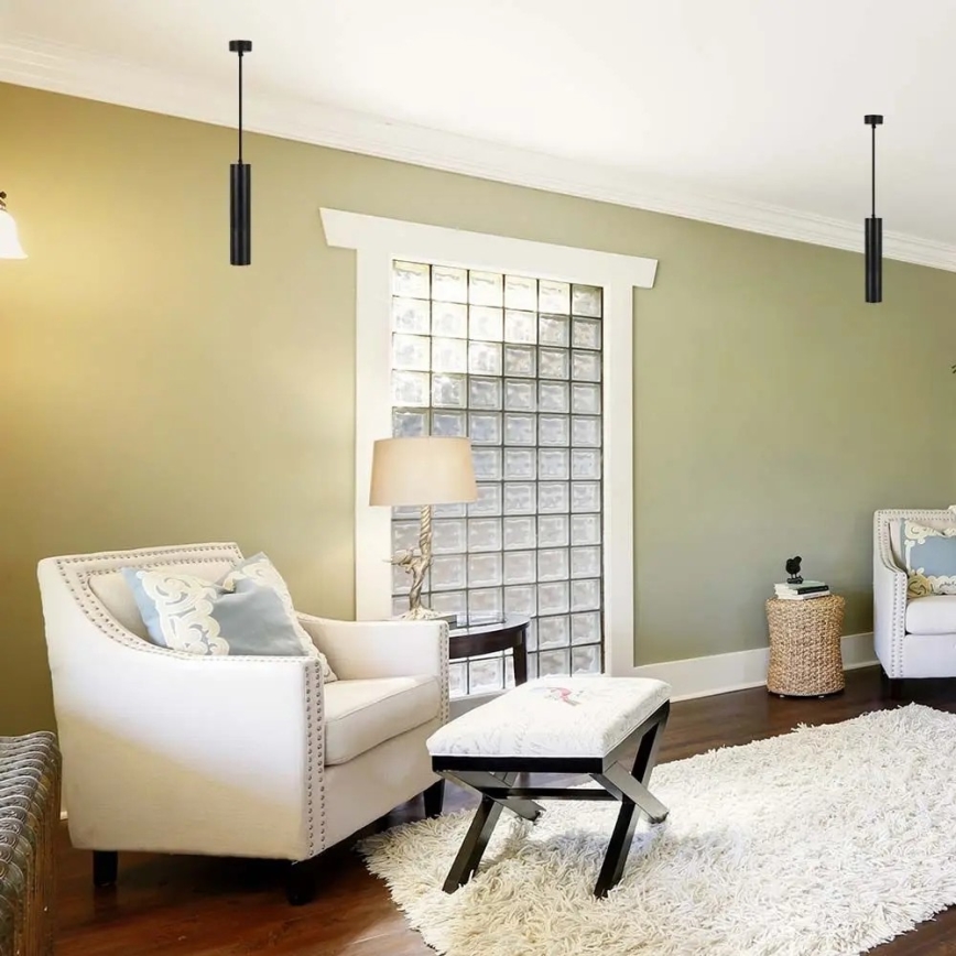 Luster na kablu 1xGU10/35W/230V 30 cm crna