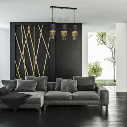 Luster na kablu ALMERIA 3xE27/60W/230V