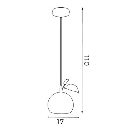 Luster na kablu APPLE 1xE27/15W/230V žut