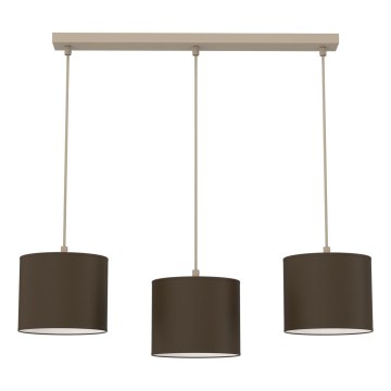 Luster na kablu ARDEN 3xE27/15W/230V bež/braon