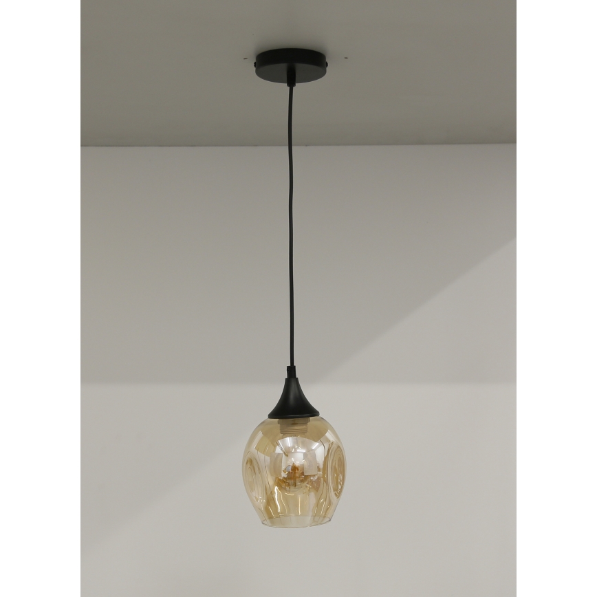 Luster na kablu ASPA 1xE27/40W/230V crna
