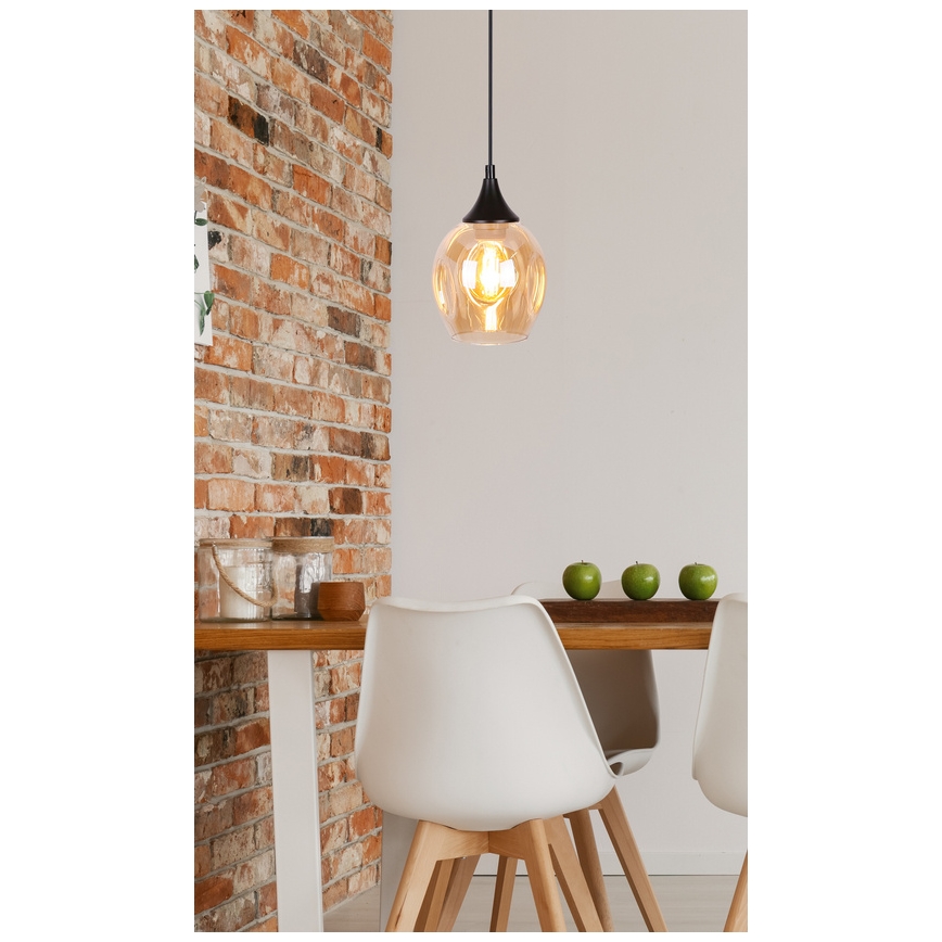 Luster na kablu ASPA 1xE27/40W/230V crna