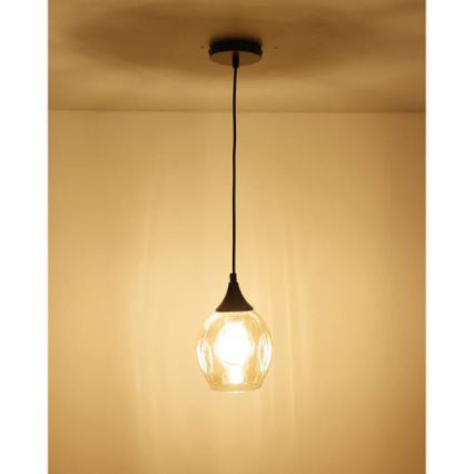 Luster na kablu ASPA 1xE27/40W/230V crna