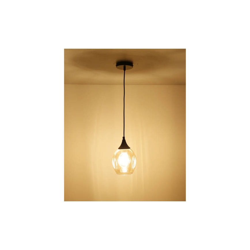 Luster na kablu ASPA 1xE27/40W/230V crna