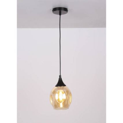 Luster na kablu ASPA 1xE27/40W/230V crna