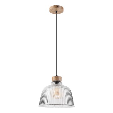 Luster na kablu ASTA 1xE27/60W/230V Ø 28 cm hrast