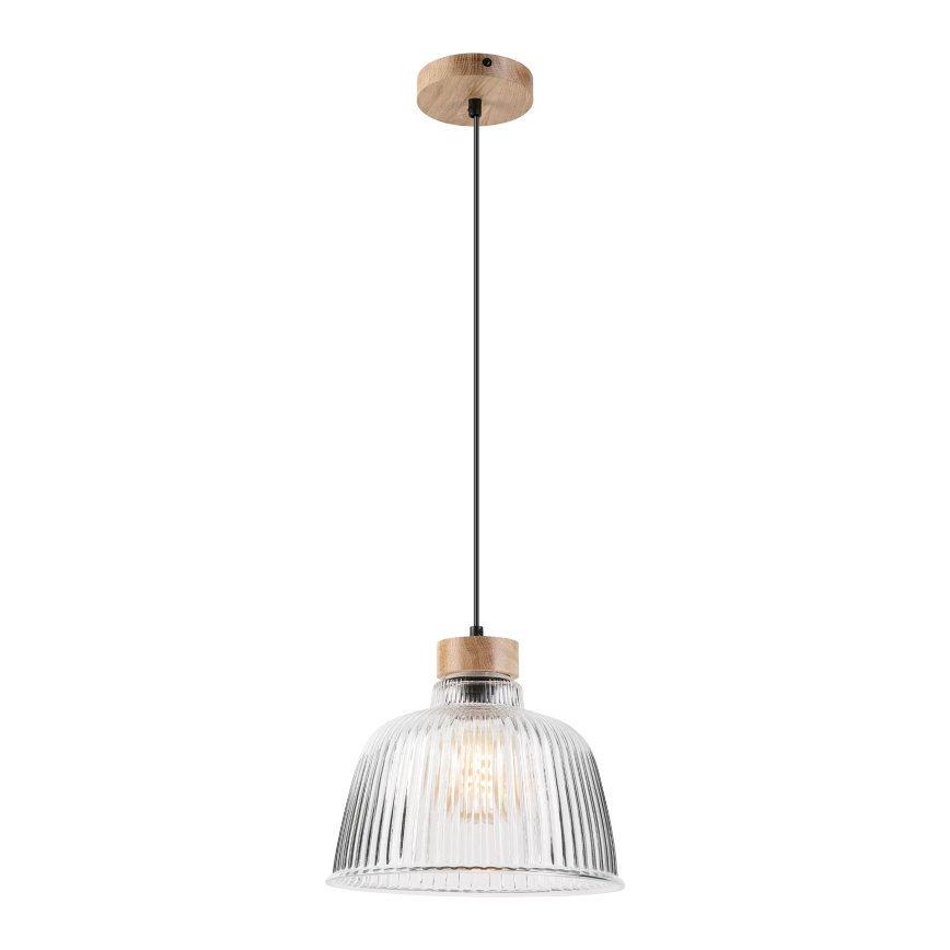 Luster na kablu ASTA 1xE27/60W/230V Ø 28 cm hrast