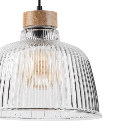 Luster na kablu ASTA 1xE27/60W/230V Ø 28 cm hrast