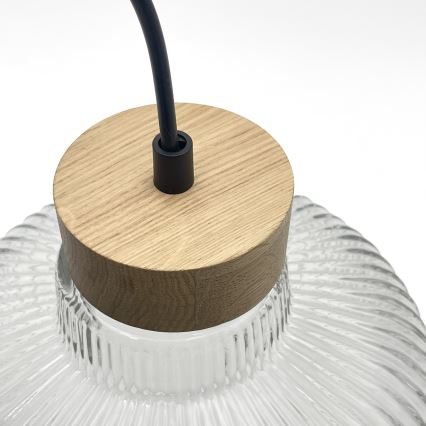 Luster na kablu ASTA 1xE27/60W/230V Ø 28 cm hrast