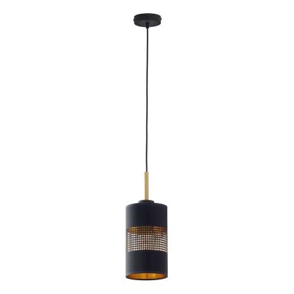 Luster na kablu BOGART 1xE27/15W/230V crna/zlatna