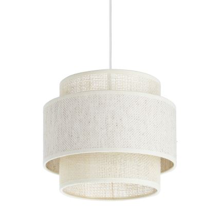 Luster na kablu BOHO 1xE27/60W/230V prečnik 20 cm krem/juta