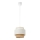 Luster na kablu BOHO 1xE27/60W/230V, Ø 20 cm, bela/juta