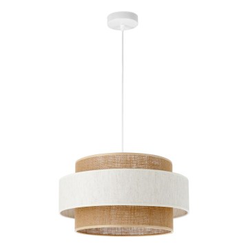 Luster na kablu BOHO 1xE27/60W/230V Ø 40 cm krem/juta