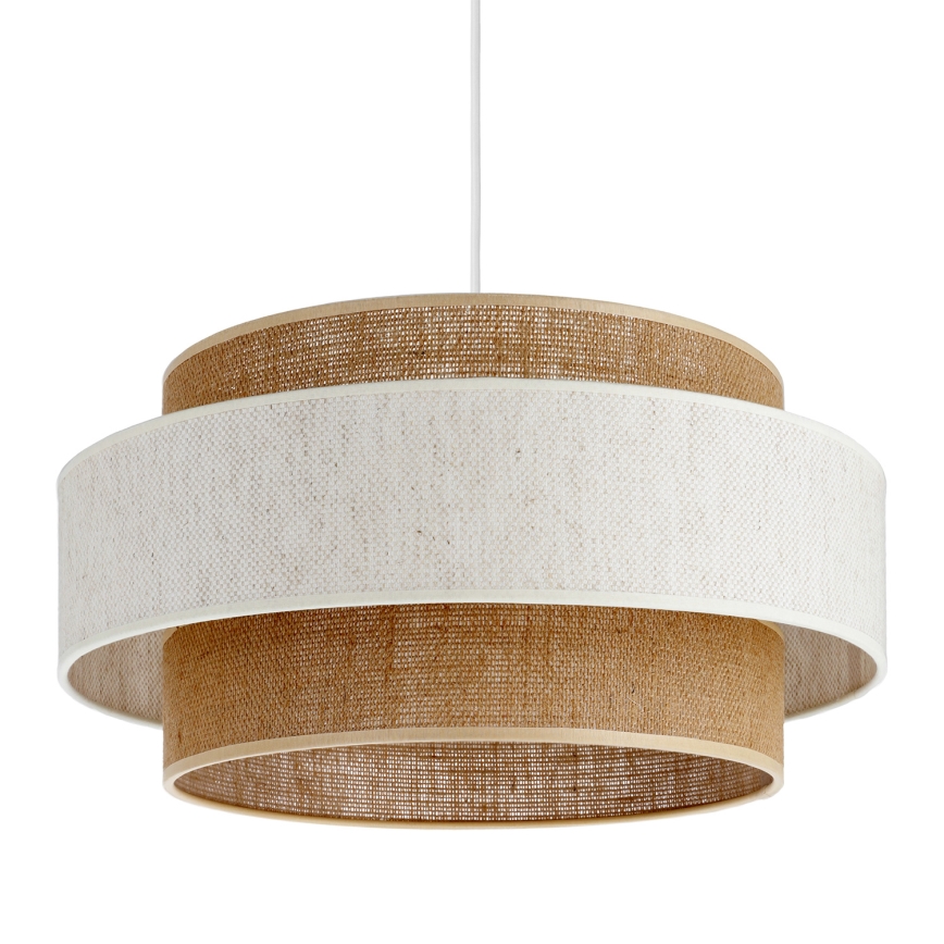 Luster na kablu BOHO 1xE27/60W/230V Ø 40 cm krem/juta
