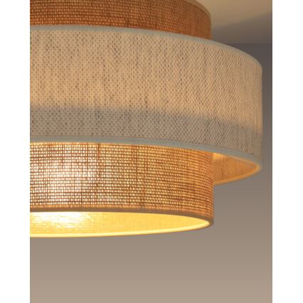 Luster na kablu BOHO 1xE27/60W/230V Ø 40 cm krem/juta