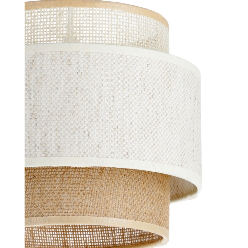 Luster na kablu BOHO 3xE27/60W/230V bela/juta