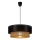 Luster na kablu BORHO 1xE27/60W/230V prečnika 40 cm crna/juta
