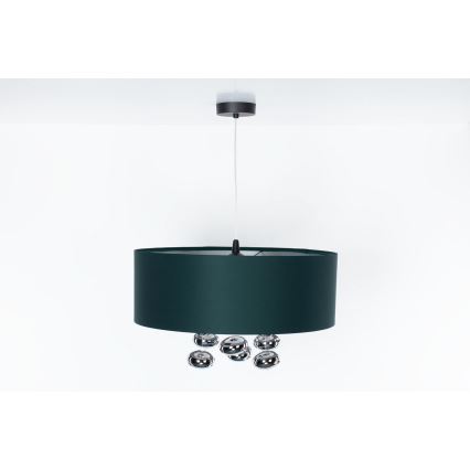 Luster na kablu BUBBLE 1xE27/60W/230V, prečnik 40 cm, zelene boje