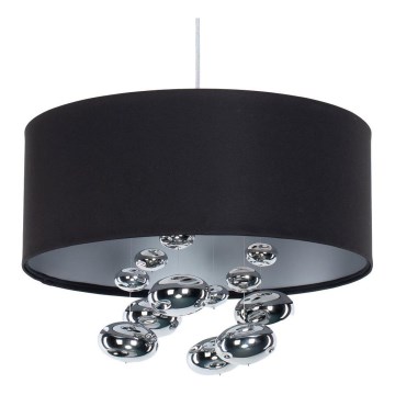 Luster na kablu BUBBLE 1xE27/60W/230V Ø 50 cm crne boje