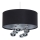 Luster na kablu BUBBLE 1xE27/60W/230V Ø 50 cm crne boje