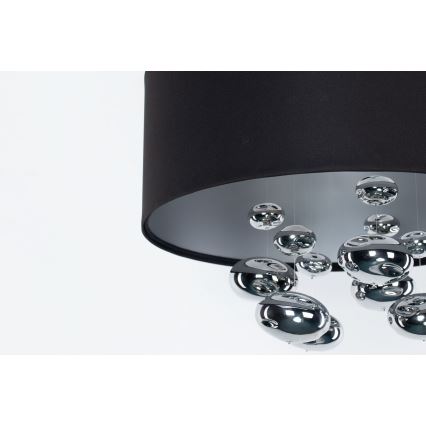 Luster na kablu BUBBLE 1xE27/60W/230V Ø 50 cm crne boje
