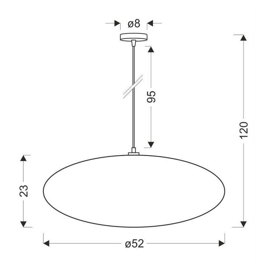 Luster na kablu CAFEE 1xE27/40W/230V prečnik 52 cm bela