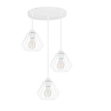 Luster na kablu CEED 3xE27/60W/230V bela
