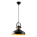 Luster na kablu DODO 1xE27/40W/230V crna/bronza