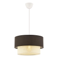 Luster na kablu ECHO 1xE27/60W/230V braon/krem
