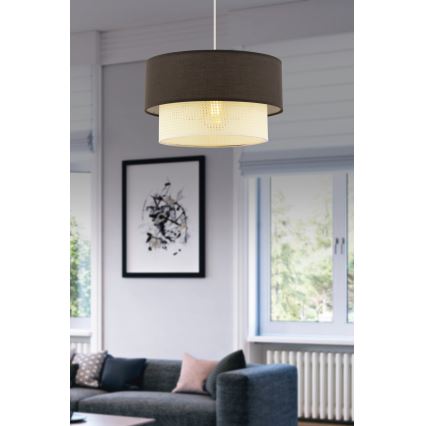 Luster na kablu ECHO 1xE27/60W/230V braon/krem
