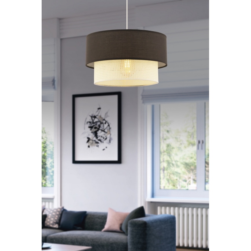 Luster na kablu ECHO 1xE27/60W/230V braon/krem