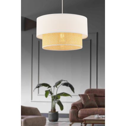 Luster na kablu ECHO 1xE27/60W/230V krem/bež