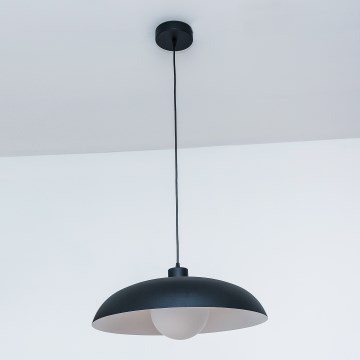 Luster na kablu ECLIPSE 1xE27/15W/230V crna/bela