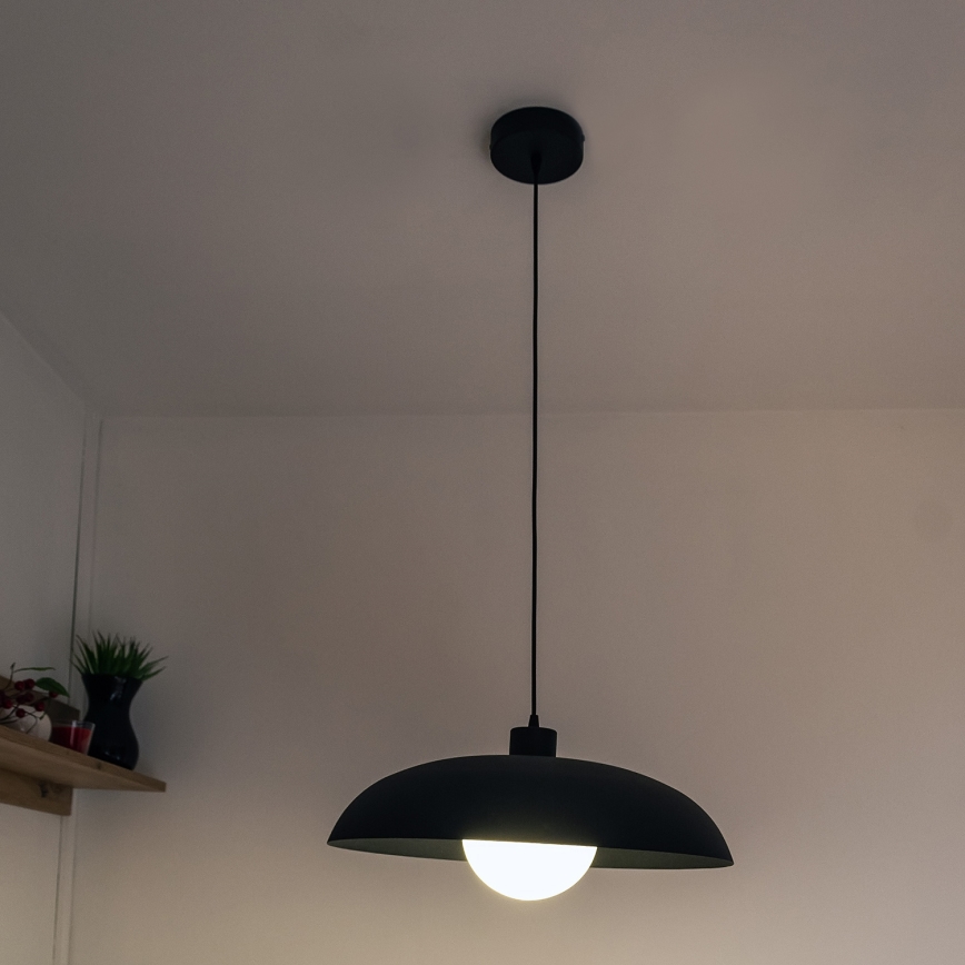 Luster na kablu ECLIPSE 1xE27/15W/230V crna