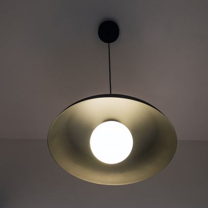 Luster na kablu ECLIPSE 1xE27/15W/230V crna