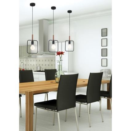 Luster na kablu FRAME 1xE27/60W/230V crni