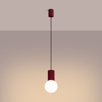 Luster na kablu HALO 1xG9/8W/230V Ø 12 cm crvena