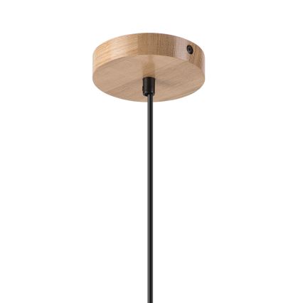 Luster na kablu HARMONY 1xE27/15W/230V prečnik 14 cm bela/hrast
