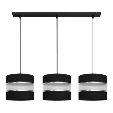 Luster na kablu HELEN 3xE27/15W/230V crni