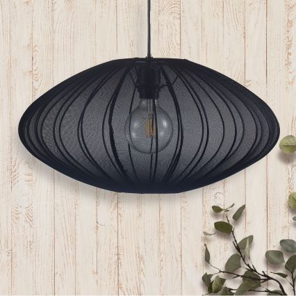 Luster na kablu KINU 1xE27/20W/230V, prečnik 50 cm, crne boje